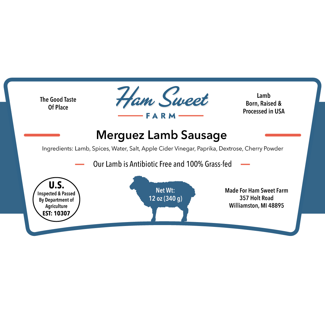 Merguez Lamb Sausage - 100% Grass-fed lamb
